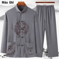Bộ Đũi Nam Dài Tay Trung Niên, Chất Đũi Xước 100%, Hàng VN Đẹp Giá Tốt Nhất. ( mã H5)