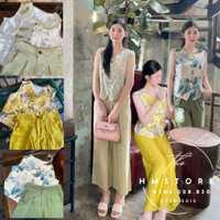 Bộ đũi nữ cao cấp quần dài áo hoa sát nách chất đẹp k nhăn k phai mầu,đứng dáng hàng thiết kế ảnh chụp thật