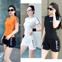 BỘ ĐÙI THỂ THAO NỮ,QUẦN GIÓ CÓ LÓT ÁO CHẤT THUN,TẬP GYM,ZUMBA,CHẠY BỘ (QUẦN MILMU +ÁO MILMU)