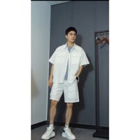 Bộ Đũi Thô Combo 1 Áo sơ mi 1 Quần Short Nam