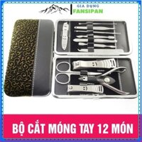 Bộ Dụng Cụ 12 Món Cắt Tỉa Móng Cao Cấp, Làm Móng Tại Nhà, Đa Năng Siêu Tiện Dụng