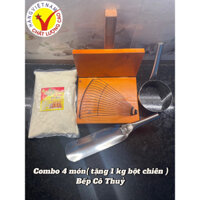 Bộ dụng cụ 4 món (tặng 1 kg bột chiên chuối) khởi nghiệp làm bánh chuối,bánh ngô,bánh khoai...(bếp cô thuỷ)