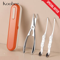 Bộ Dụng Cụ Ăn Hải Sản 3 Món KooBee Kìm Kẹp Càng Cua Ghẹ Inox 304 Không Gỉ Cao Cấp  | 219