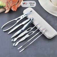 BỘ DỤNG CỤ ĂN HẢI SẢN 7 CHI TIẾT INOX - DỤNG CỤ ĂN CUA GHẸ