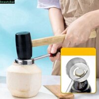 Bộ dụng cụ cắt dừa BEAUTYBAR, Bộ dụng cụ mở dừa nguyên khối có tay cầm bằng gỗ / cao su, Bộ dụng cụ mở dừa bằng thép không gỉ với nút chai Máy đục lỗ dừa chuyên nghiệp Bãi biển