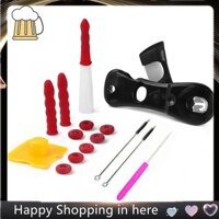 Bộ dụng cụ Caulking Vòi phun bịt kín, Bộ dụng cụ silicon 16 chiếc Đầu cắt đầu silicon Bàn chải kim và