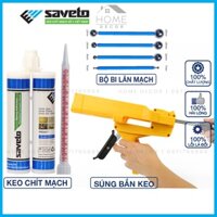 Bộ Dụng Cụ Chà Ron Gạch,Keo Chà Ron 2 Thành Phần Saveto Cao Cấp Chống Thấm Sàn Nhà(Keo Chít Mạch Saveto)