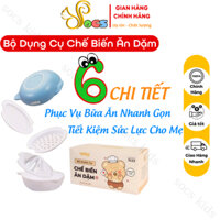 Bộ dụng cụ chế biến ăn dặm ToBé thiết kế tinh tế gọn gàng với 6 chi tiết giúp mẹ phục vụ các bữa ăn của bé nhanh gọn S4