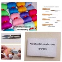 Bộ dụng cụ chọc len cơ bản combo 12 màu - Chọn lọc