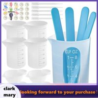 Bộ dụng cụ cốc đo bằng nhựa Silicon chống dính cho cốc trộn silicon có thể tái sử dụng bằng nhựa Epoxy với que khuấy