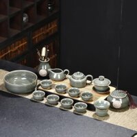 Bộ dụng cụ công phu lò nung Ca Dao, văn phòng cao cấp, tiếp khách xa xỉ, nguyên bộ chén gốm sứ kiểu Trung Quốc, thần