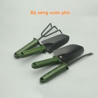 Bộ dụng cụ cuốc xẻng làm vườn trồng cây mini 4 chiếc sơn tĩnh điện