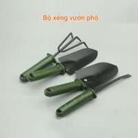 Bộ dụng cụ cuốc xẻng làm vườn trồng cây mini 4 chiếc sơn tĩnh điện