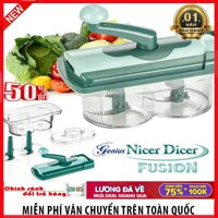 bộ dụng cụ đa năng Dụng cụ cắt rau củ Nicer Dicer Fusion Genius Lưỡi dao INOX chống gỉ siêu sắc bén. BIG SALE 50%