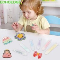 Bộ dụng cụ dán nghệ thuật ECHOEDGE, Bộ bút bi 5 / 10 mẫu thủ công dễ thương, Bộ bút kim cương 5D bằng nhựa đầy màu sắc vui nhộn dành cho trẻ mới bắt đầu