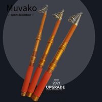 Bộ dụng cụ đầy đủ cần câu MUVAKO, Cực câu cá bằng kính thiên văn, Dụng cụ câu cá du lịch 1,8m-3,6m Máy câu Spincast Cần đúc Cần nạp Combo Câu cá