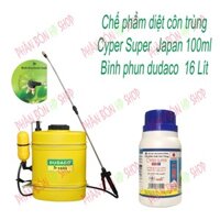 Bộ Dụng Cụ Diệt Côn Trùng Hiệu Quả Gồm Bình Phun Dudaco (16L) B1602 và 2 Chế Phẩm Diệt Ruồi, Muỗi, Kiến, Dán