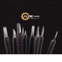 Bộ dụng cụ đục, tiện điêu khắc vonfram bọc da cao cấp
