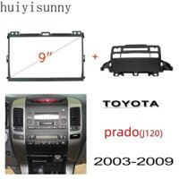 Bộ dụng cụ gắn bảng điều khiển âm thanh nổi ô tô HYS tấm facia 2din bảng điều khiển trung tâm cho TOYOTA Prado j120 2003-2009 Vỏ đơn vị đầu android 9 inch Khung đài phát thanh đa phương tiện