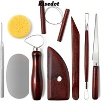 Bộ dụng cụ gốm, gỗ gụ, vàng, trắng Kim loại, nhựa và gỗ Dụng cụ điêu khắc đất sét gốm, Bộ điêu khắc đất sét gốm để điêu khắc Phụ kiện khắc gỗ Polymer