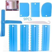Bộ dụng cụ hỗ trợ chà láng bánh kem 9 món