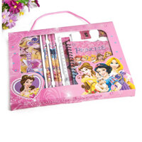 Bộ dụng cụ học tập học sinh đầy đủ hộp bút nhôm - Công chúa