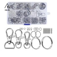 Bộ dụng cụ làm móc khóa SKJK 265 chiếc, Bộ dụng cụ mở rộng Móc khóa xoay Bộ làm đồ trang sức, Bề mặt nhẵn đa chức năng Kẹp móc khóa chống rỉ di động có mặt dây chuyền vòng chìa khóa