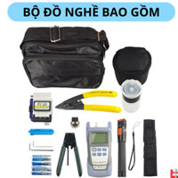 Bộ dụng cụ làm quang đồ nghề viễn thông đầy đủ dao cắt, máy đo quang, bút soi quang, kìm tước dây và kèm túi đựng