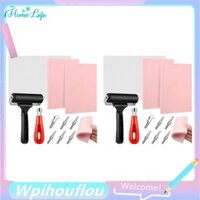 Bộ dụng cụ làm tem cao su 2X, Bộ công cụ in khối, Máy cắt vải lanh với 6 lưỡi dao loại, Giấy theo dõi để khắc tem
