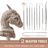 BỘ DỤNG CỤ LÀM TƯỢNG ĐẤT SÉT MASTER 02 ĐIÊU KHẮC MÔ HÌNH, NHÂN VẬT PHIM GAME STOPMOTION