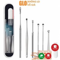Bộ Dụng Cụ Lấy Ráy Tai 7 Món Kim Loại Mẫu Mới Cây Móc Lỗ Tai Chuyên Dụng