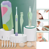 Bộ Dụng Cụ Lấy Ráy Tai Có Đèn Led 4 Món cao cấp Kèm Hộp Đựng Cao Cấp Có Sử Dụng Cổng Sạc USB - Xanh