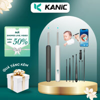 Bộ Dụng Cụ Lấy Ráy Tai KANIC Có Gắn Camera Nội Soi Đa Năng Hình Ảnh Full HD 1296P Sắc Nét Pin Sạc Bảo Hành 12 Tháng