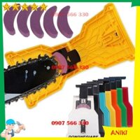 BỘ DỤNG CỤ MÀI LƯỠI MÁY CƯA XÍCH GẮN MÁY MÀI CẮT GỖ- TẶNG KÈM ĐÁ MÀI QE112