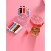 Bộ dụng cụ may tay cầm tay thiết thực cho gia đình, dụng cụ may thêu chữ thập, túi may nhỏ gọn cho ký túc xá