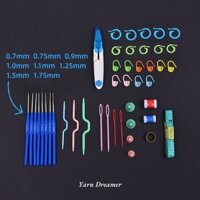 Bộ Dụng Cụ Móc Len với hộp lưu trữ Bộ Kim Móc Len Cây Móc Len gầy Bộ Móc Len