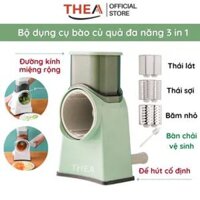 Bộ dụng cụ nạo bào sợi cắt lát rau củ quả đa năng 3 lưỡi dao inox 304 thay thế dễ dàng, tiện dụng bảo vệ tay – THEA