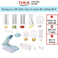 Bộ dụng cụ nạo bào sợi cắt lát rau củ quả đa năng kèm rổ 8 in 1, máy bào rau củ quả đa năng, tách lòng đỏ  – THEA