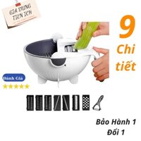 Bộ Dụng Cụ Nạo Rau Củ Qủa Đa Năng 9 in 1,Dụng cụ cắt gọt rau quả thông minh, Dụng cụ cắt thái rau củ