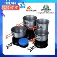 Bộ dụng cụ nấu ăn dã ngoại cắm trại Firemaple FMC-208 nồi camping 4 món lunch box A291