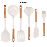 Bộ dụng cụ nhà bếp siicone chịu nhiệt độ cao, tiêu chuẩn an toàn GB4806.9-2016 - Chính hãng Mitomo