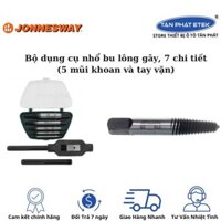 Bộ dụng cụ nhổ bu lông gãy, 7 chi tiết (5 mũi khoan và tay vặn) hãng Jonnesway (Đài Loan)
