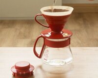 Bộ dụng cụ pha chế cà phê Hario V60 (gồm phễu lọc, bình đựng, muỗng đong và giấy lọc) – Nhập khẩu chính hãng 100% từ thương hiệu Hario, Nhật Bản