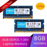 Bộ dụng cụ quan trọng 16GB 2x 8GB 2Rx8 PC3L-12800S DDR3-1600Mhz SODIMM Bộ nhớ máy tính xách tay RAM