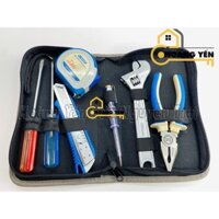 Bộ dụng cụ sửa chữa 8 món tua vít cờ lê dao rọc giấy kìm bút thử điện thước dây C-Mart K0001