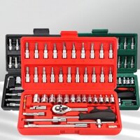 Bộ Dụng Cụ Sửa Chữa Đa Năng 46 Món Cho Ô Tô & Xe Máy – Bộ Mở Bulong Ốc Vít Chống Han Gỉ, Hàng Mới VALEN
