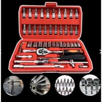 BỘ DỤNG CỤ SỬA CHỮA ĐA NĂNG 46 CHI TIẾT MỞ MỌI LOẠI ỐC 1/4