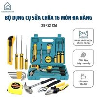 Bộ Dụng Cụ Sửa Chữa Gia Đình Đa Năng 16 Món Tiện Dụng, Bộ Đồ Nghề Đa Năng Xếp Gọn Có Hộp Đựng - Chính hãng MINIIN