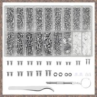 Bộ dụng cụ sửa chữa kính 1000 chiếc Vít kính và các loại hạt với tuốc nơ vít Mini và vít nhíp Bộ dụng cụ sửa chữa