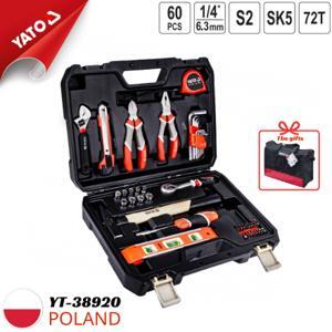 Bộ dụng cụ sửa chữa tổng hợp 1/4" 60 chi tiết YT-38920